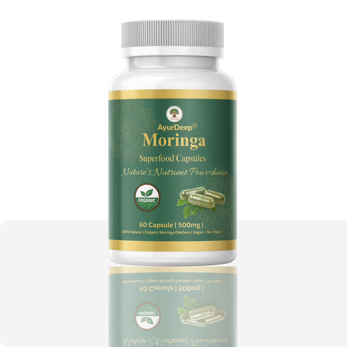 AyurDeep Moringa Capsules | 60 Capsules | Natural Herbal Supplement